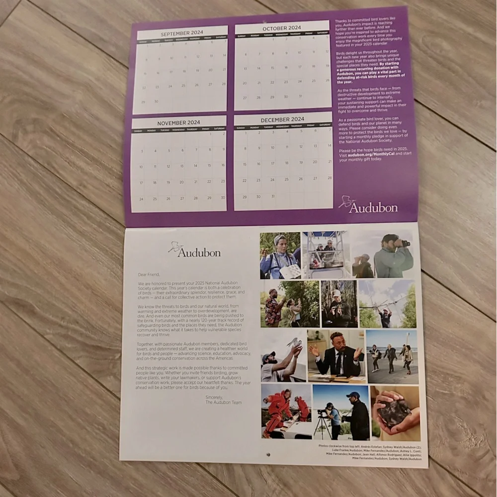 Audubon Society 2025 Protecting Birds & Nature 16 Month Calendar